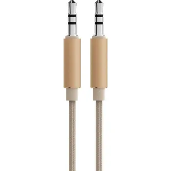 Audio kabel Bang &amp; Olufsen BeoPlay H95 Fabric audio cable Gold Tone (Audio kabel pro sluchátka BeoPlay H95)