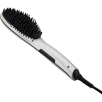 kartáč na vlasy Profesionální žehlící kartáč Eurostil Professional Hair Brush Straightener Easy Styler 04583 - bílý + dárek zdarma