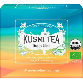 Čaj Kusmi Tea Organic Happy Mind mušelínové sáčky 20x2,2 g