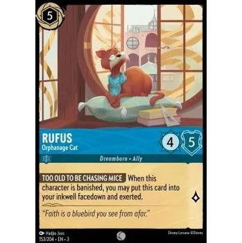 Sběratelská karetní hra Lorcana INK 153/204 Rufus - Orphanage Cat - Into The Inklands Stav: Near Mint, Verze: NORMAL