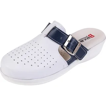 Pracovní obuv Buxa Dámská zdravotní obuv MED21 bílá s modrým páskem přes nárt Velikost: 42