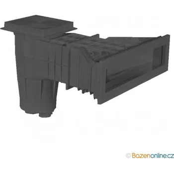 LUX Superskimmer široký do fólie tmavě šedý, otvor 495x80 mm