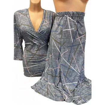 Dámský kostýmek Kostýmky, Barva Šedá, Velikost XL 44, Materiál 98% Polyester 2% Lycra