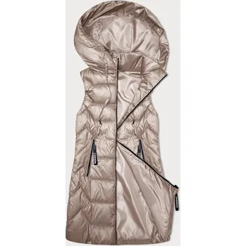 Dámská vesta Světle béžová dámská vesta s odepínací kapucí S'West (B8231-51) odstíny béžové XXL (44)