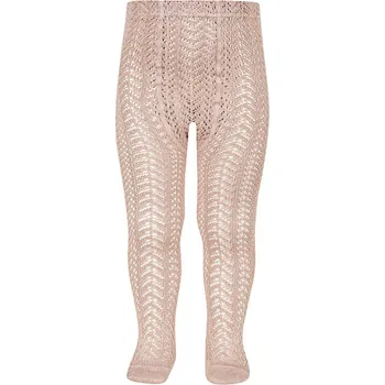 DĚTSKÉ PUNČOCHÁČE CONDOR HÁČKOVANÉ, OLD ROSE Velikost: 1 | výška 74-81 cm