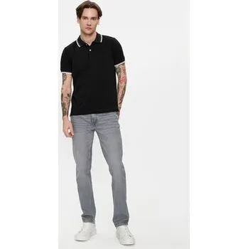 Pánské tričko Geox Polokošile M4510Q T2649 F9000 Černá Regular Fit L