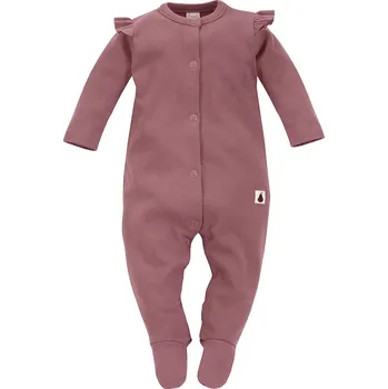 Kojenecký overall PINOKIO OVERAL PINOKIO, S VOLÁNKY DARK PINK, TRES BIEN Velikost: 74