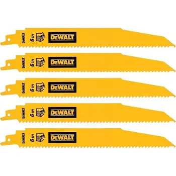 Pilový plátek DT90381 DeWALT Pilový plátek demoliční 228mm, pro rychlý řez na dřevo s hřebíky, 5 ks pro mečové pily