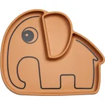 DONE BY DEER SILIKONOVÝ TALÍŘ DONE BY DEER, PŘÍSAVNÝ DĚLENÝ, ELPHEE MUSTARD