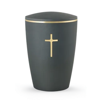 Smuteční dekorace Ekologická urna Venezia - Kříž/Antracit