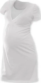 Těhotenské noční prádlo Jožánek Johanka kojící noční košile s krátkým rukávem smetanová