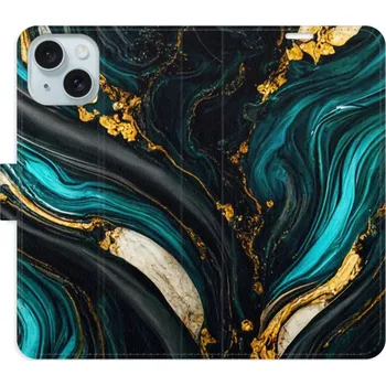 Pouzdro na mobilní telefon Flipové pouzdro iSaprio - Dark Paint - iPhone 15