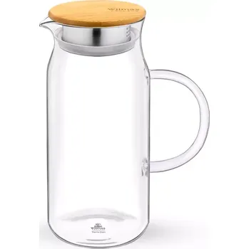 Dóza na potraviny Wilmax džbán z termoskla 1000ml s bambusovým víkem