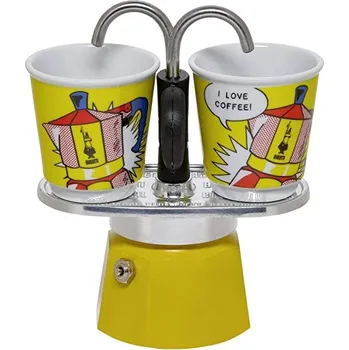 Moka konvice BIALETTI MOKA KONVIČKA SET MINI EXPRESS "R" na 2 Šalky LICHTENSTEIN + 2 HRNKY