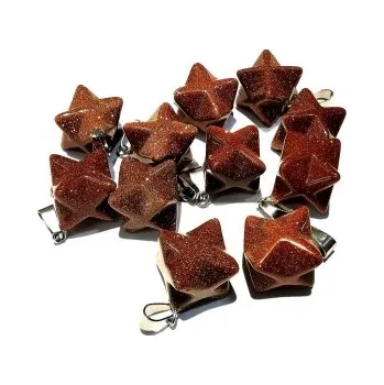 Přívěsek Merkába avanturín zlatý