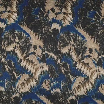 Svetrovina N2240 hnědo-modrý vzor, š.145