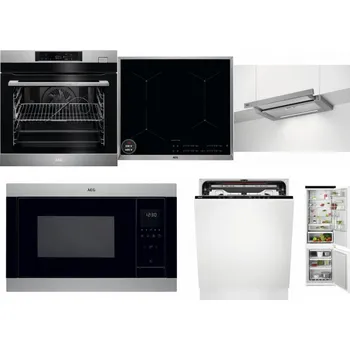 Set domácích spotřebičů AEG BSK782380M + AEG Mastery SenseBoil IAE64413XB + AEG DPE5660M + AEG Mastery MSB2547D-M + AEG FSE74707P + AEG TSC6M181ES