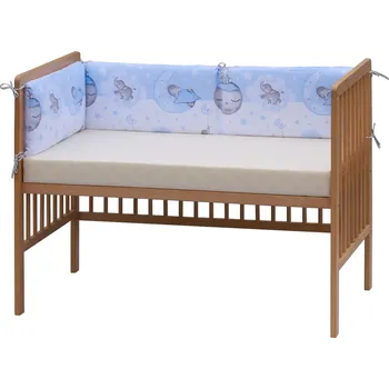 Dětská postýlka Mantinel do postýlky 4dílný - Scarlett Lucy - 180 x 30 cm - modrý