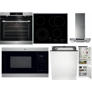 Set domácích spotřebičů AEG Mastery SteamBake BCK455350M + AEG Mastery DirectTouch HK654070FB + AEG Mastery DBB5660HM + AEG Mastery MSB2547D-M + AEG FSK73607Z + AEG TSC6M181ES