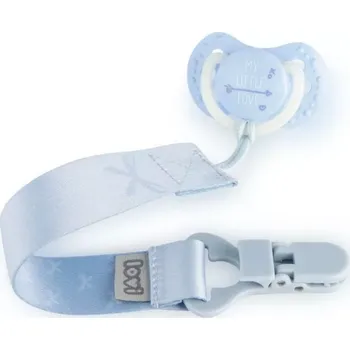 klip na dudlíky LOVI Stužka na dudlík s klipem BABY SHOWER modrá (51020)