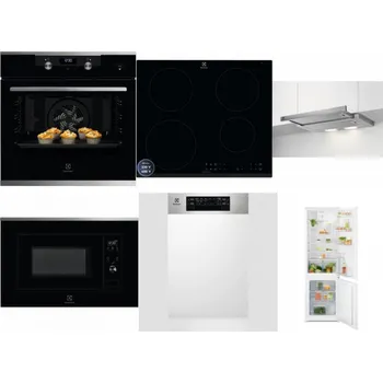 Set domácích spotřebičů ELECTROLUX KODEH70X + ELECTROLUX LIR60433B + ELECTROLUX LFP326S + ELECTROLUX LMS2203EMX + ELECTROLUX EEM43300IX + ELECTROLUX LND5FE18S