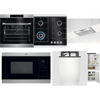 Set domácích spotřebičů AEG BSK782380M + AEG Mastery SpeedBurner HKB64420NB + AEG DGB3523S + AEG Mastery MSB2547D-M + AEG Mastery GlassCare FSE73407P + AEG TSC6M181ES