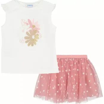 Dívčí sukně Tylová sukně s tričkem Mayoral 3950-63 růžová-velikost 134