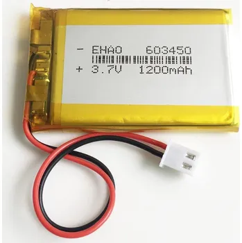 Akumulátor EHAO 603450 3.7V 1200mAh Li-pol s JST XH 2.54 konektorem