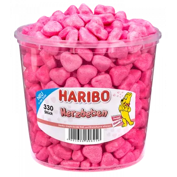 Bonbon Haribo Herzbeben - cukrová pěnová srdíčka 1200g