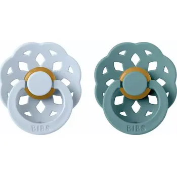 dudlíky BIBS Boheme dudlíky z přírodního kaučuku 2ks velikost 2 (6-18měs) Baby Blue/Island Sea (240130)