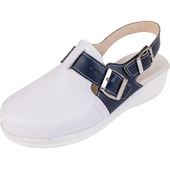 Pracovní obuv Buxa Dámská zdravotní obuv MED25 bílá s tmavě modrým páskem Velikost: 41