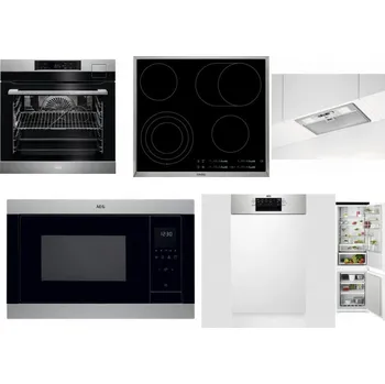 Set domácích spotřebičů AEG BSK792380M + AEG Mastery DirectTouch HK654070XB + AEG DGB3523S + AEG Mastery MSB2547D-M + AEG Mastery MaxiFlex FEE73517PM + AEG TSC6M181ES