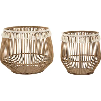 Úložný box Mauro Ferretti Ratanové koše FUJI COPPIA 47X39,5-34X36,5 cm