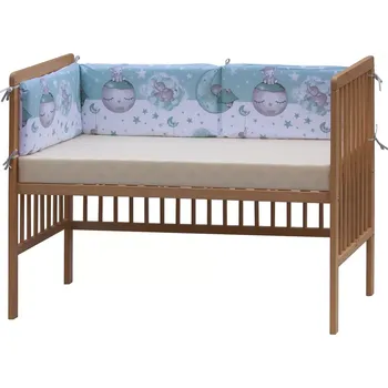 Dětská postýlka Mantinel do postýlky 4dílný - Scarlett Lucy - 180 x 30 cm - tyrkys