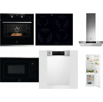 Set domácích spotřebičů ELECTROLUX KODEC75X2 + ELECTROLUX EHF6343FOK + ELECTROLUX LFT426X + ELECTROLUX LMS4253TMX + ELECTROLUX EEM43300IX + ELECTROLUX LND5FE18S