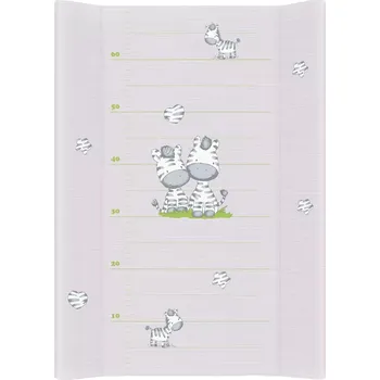 Přebalovací podložka CEBA Podložka přebalovací 2-hranná s pevnou deskou 50 x 70 cm Comfort Zebra šedá