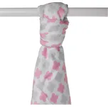 Bambusová osuška XKKO BMB 90x100 - Scandinavian Baby Pink Cross