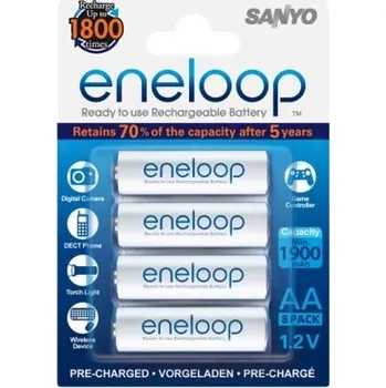 Článková baterie Sanyo Akumulátory eneloop AA 1.2V R06, HR-3UTGB, blistr 4 ks, 1800 cyklů