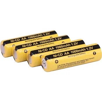 Článková baterie NICD AA 1000mAh 1.2V dobíjecí baterie 2A průmyslové NI-CD baterie