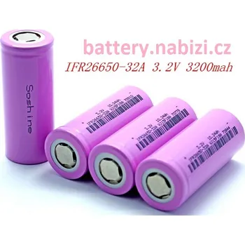Akumulátor Soshine IFR26650 3200mAh 3.2V 30A nabíjecí baterie