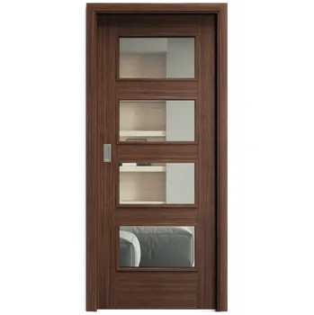 Interiérové dveře SAPELI SWING KOMFORT M49 - DÝHA - POSUVNÉ DVEŘE VČ. ZÁRUBNĚ - Ořech americký Průchozí šířka (cm): 90, Průchozí výška (cm): 210, Typ skla: Čiré sklo