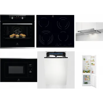 Set domácích spotřebičů ELECTROLUX KODDP77X + ELECTROLUX EHF6343FOK + ELECTROLUX LFP326S + ELECTROLUX LMS2203EMX + ELECTROLUX EEM23100L + ELECTROLUX LND5FE18S