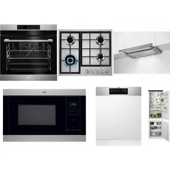 Set domácích spotřebičů AEG BPK742380M + AEG Mastery StepPower HGB64420SM + AEG DPE5660M + AEG Mastery MSB2547D-M + AEG FEE72706PM + AEG TSC6M181ES