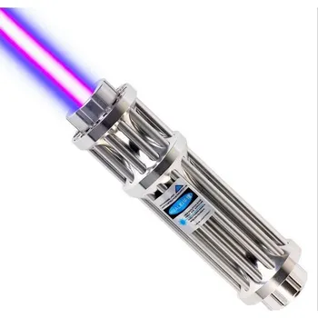 Svítilna vysoký výkon Lov 450nm 50km 1500mW Lazer baterka Zaostřitelný modrý laserový ukazatel hořící papír dělo lehké zapálí doutníky