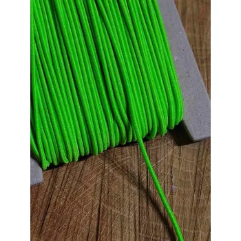 Textilní guma Klobouková guma 1,4 mm barva zelená neon
