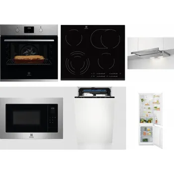 Set domácích spotřebičů ELECTROLUX KOFGH70TX + ELECTROLUX EHF6547FXK + ELECTROLUX LFP326S + ELECTROLUX EMS4253TEX + ELECTROLUX EEM23100L + ELECTROLUX LND5FE18S