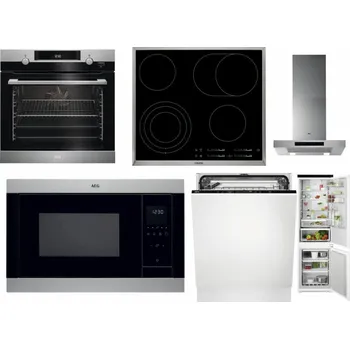 Set domácích spotřebičů AEG Mastery SteamBake BCK455350M + AEG Mastery DirectTouch HK654070XB + AEG Mastery DBB5660HM + AEG Mastery MSB2547D-M + AEG FSK73607Z + AEG TSC6M181ES