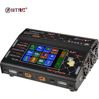 HTRC HT206 AC / DC DUO 200W * 2 20A * 2 Dual Port 4.3 "barevný LCD dotykový displej RC Balance nabíječka pro Lilon / LiPo / LiFe / LiHV baterie