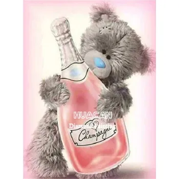 Diamantové malování HOMFUN DIAMOND PAINTING - 5D DIAMANTOVÁ MOZAIKA – MEDVÍDEK ME TO YOU 04