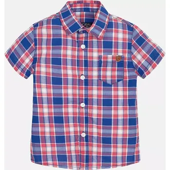 Chlapecká košile Chlapecká kostkovaná košile s krátkým, rukávem Mayoral 1159-14